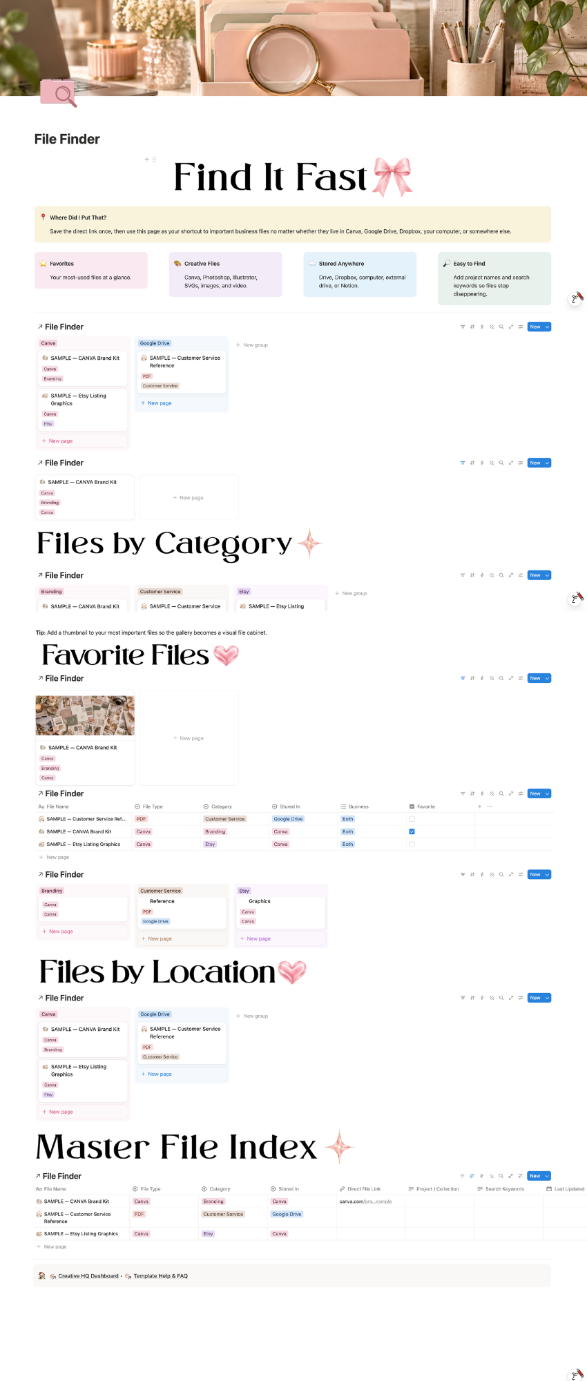 Additional template page